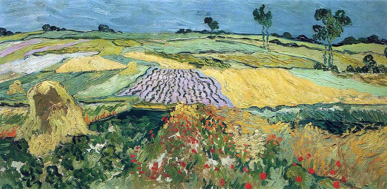 밀밭, 평야 위에   Vincent Van Gogh