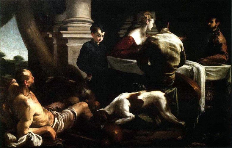 부자와 가난한 자의 비유 나사로   Jacopo Bassano