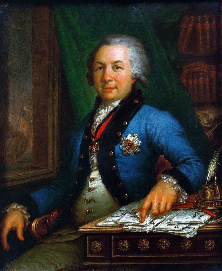 시인 G. R. Derzhavin 1795   블라디미르 보 로비 코프 스키의 초상