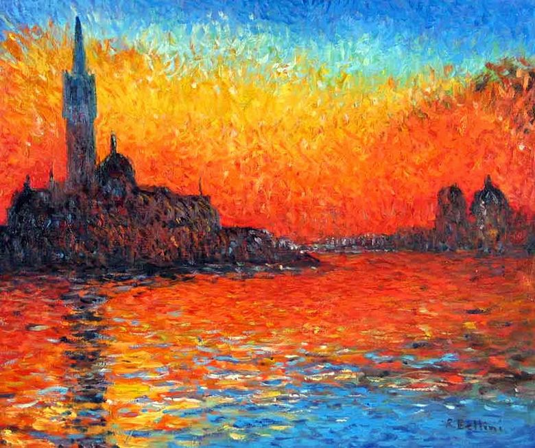 베니스의 일몰   Claude Monet