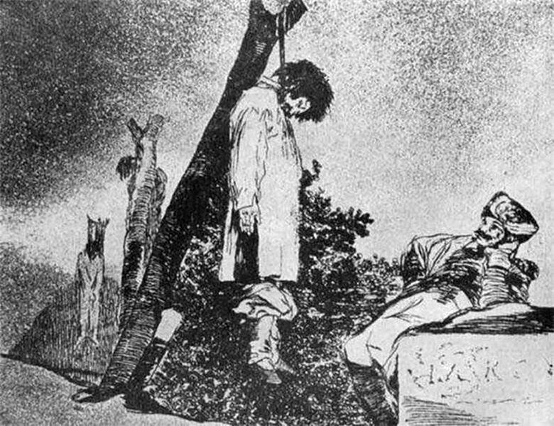 조각 Caprichos(Whims) 전쟁의 공포  Francisco de Goya