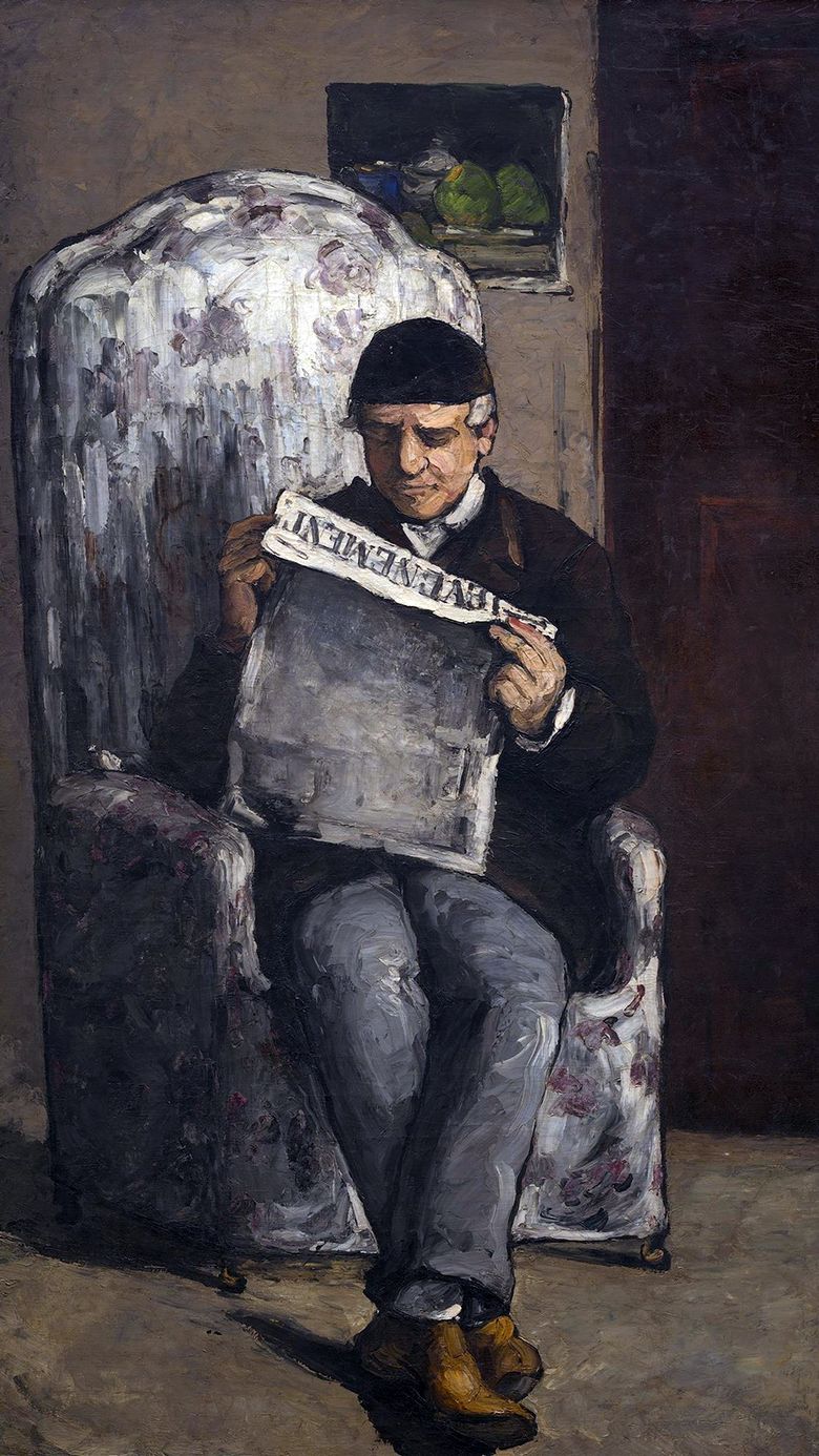 루이 오귀스트 세잔의 초상, Evenman 폴 세잔을 읽는 작가의 아버지