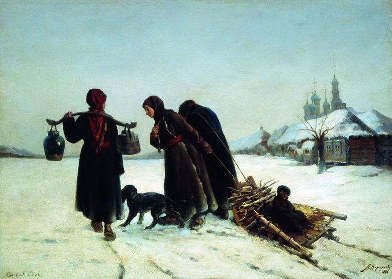 마을의 겨울에   Alexey Korzukhin