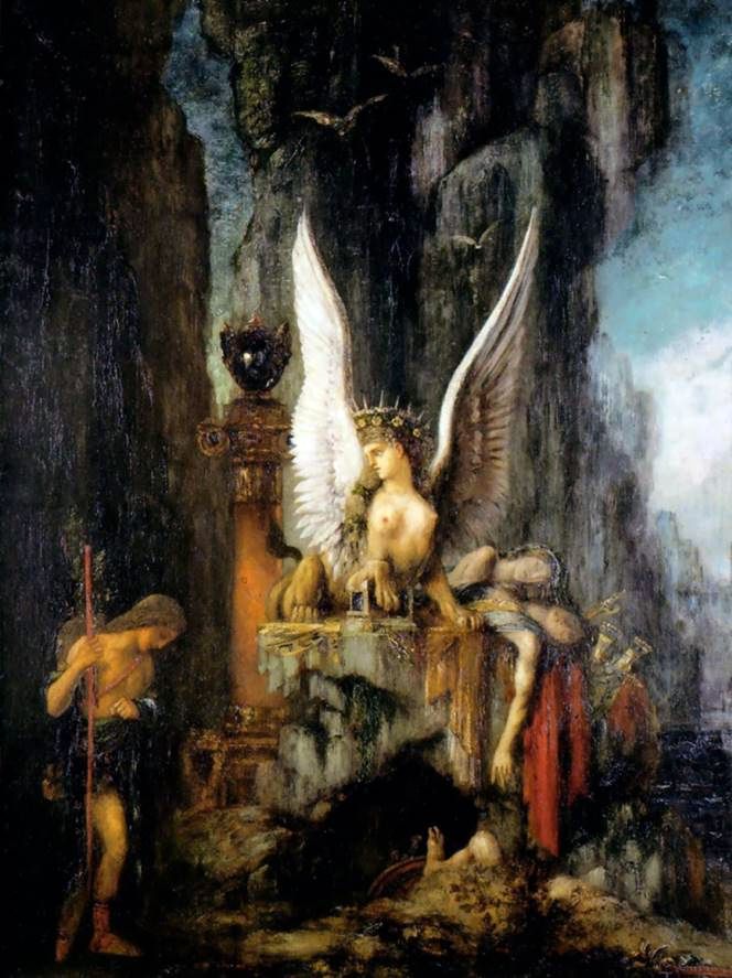 오이디푸스와 스핑크스   Gustave Moreau